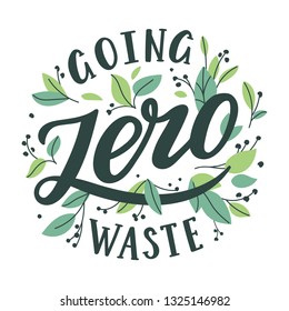 Going zero waste. Hand drawn vector illustration.