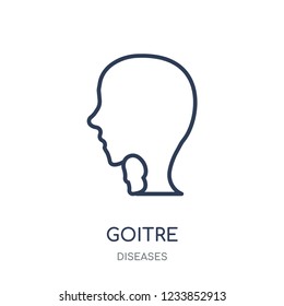 Goitre icon. Goitre linear symbol design from Diseases collection. Simple outline element vector illustration on white background