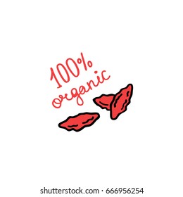 goji berries doodle icon