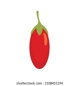 Goji Berry Icon. Flat Illustration Of Goji Berry Vector Icon Isolated On White Background