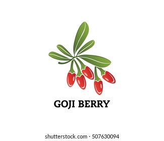 goji berry illustration, label template