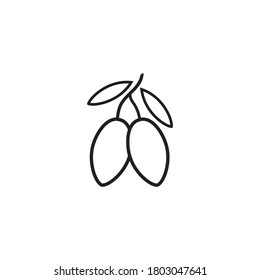 plantilla de ilustración vectorial de berry de goji