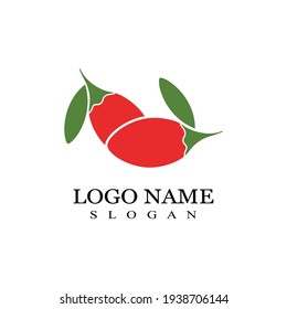 Diseño de la plantilla de ilustración de vectores de berry de Goji