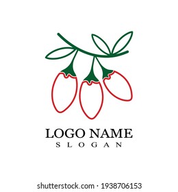 Goji berry vector illustration template design