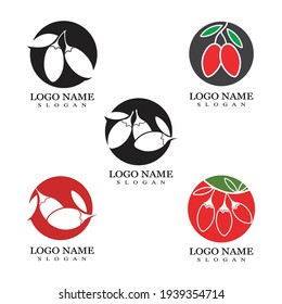 Goji berry vector illustration template design