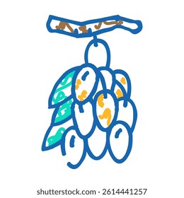 goji food doodle icon sketch vector. goji food sign. isolated symbol illustration