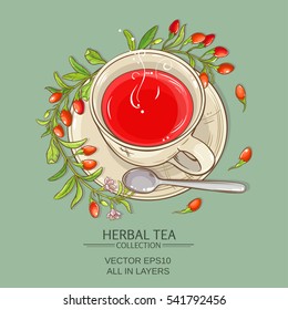 goji tea vector illustration