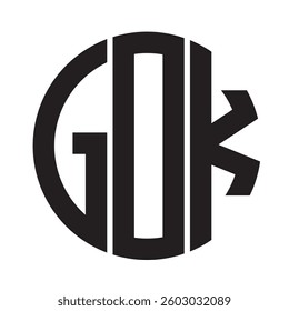 GOK modern elegance and creative logo design .GOK luxurious alphabet design . GOK letter initial logo design.
