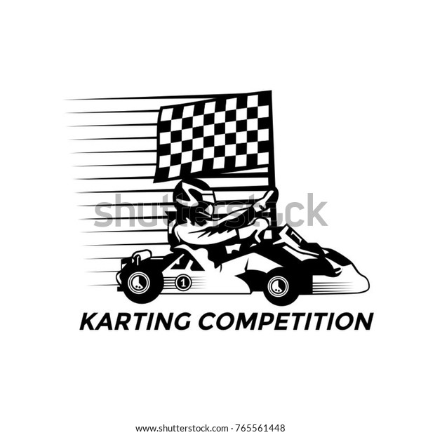 Gokart Karting Logo Design Stock Vector (Royalty Free) 765561448