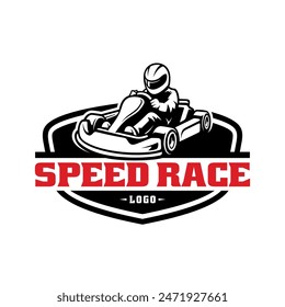 gokart, sport automotive illustration logo vector