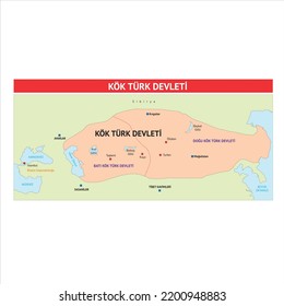 Gokturk State (Turkish States in History) Göktürk Devleti, Köktürk Devleti, Köktürk, Göktürk Harita, 1. Köktürk, 2. Köktürk Harita, İlk Türk Devletleri, Türk Devletleri, Tarih Haritaları, Tarih