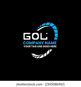 GOL Brief Logo kreatives Design mit Vektorgrafik, GOL einfach und modern Logo. GOL-luxuriöses Alphabet-Design  