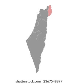 Golan Heights map, disputed territory in the Middle East.