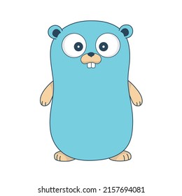 Golang gopher illustration (an iconic mascot and one of the most distinctive features of the Go project)