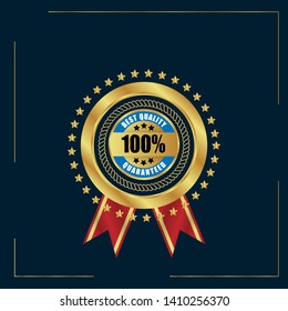 gold 100 Percent Best Quality Badge