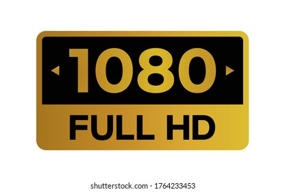 Gold 1080p Full Hd Label Isolated Stock Vector (Royalty Free ...