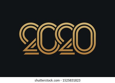 Gold 2020 , typography text design