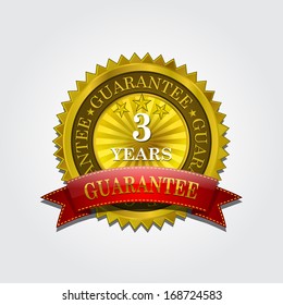 Gold 3 years Guarantee Seal 