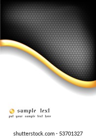 gold 3d background composition - vector illustration