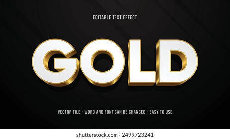 Gold 3d editable text effect, luxury text style effect template