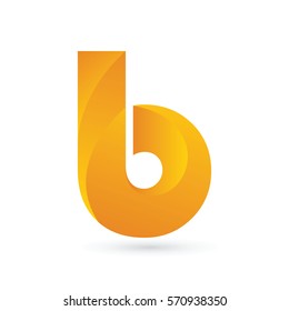 gold 3d Anfangsbuchstabe b typografisches Logo Design für Marke und Firmenidentität. Farbverlauf-Orange-Gelb-Farbe