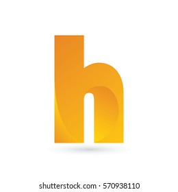 gold 3d initial letter h typography logo design for brand and company identity. gradient orange and yellow color