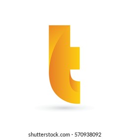 gold 3d initial letter t typography logo design for brand and company identity. gradient orange and yellow color