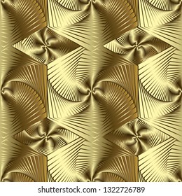 Gold 3d Line Art Geometric Vector Stock Vector (Royalty Free ...