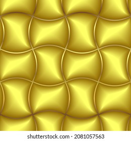 Patrón de oro 3d sin fisuras. Textura dorada, fondo. Pavando losas. Envoltura