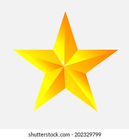 Gold 3D Star