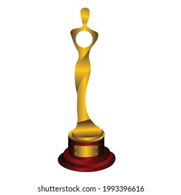 Ilustración de diseño de trofeo Gold 3D 