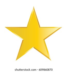 Gold 3D Vector Star