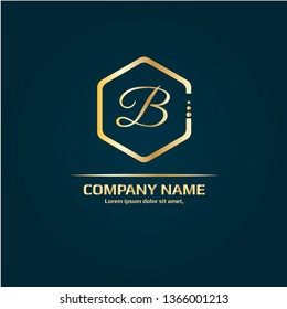 Gold AB company linked letter logo concept. Designed for your web site design, logo, app, UI. initial logo design