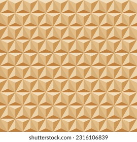 Gold absrtact seamless geometric triangle pattern background, Vector illustration