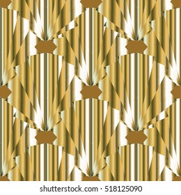 Gold abstract 3d seamless pattern. Modern background.Abstract design. 