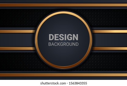 gold abstract background banner with circle gold color, Creative and Modern design in EPS10 vector illustration.
