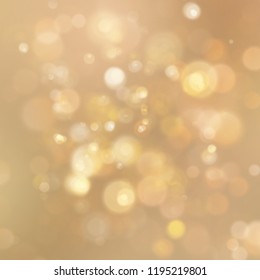 Gold abstract background with bokeh defocused lights. EPS 10