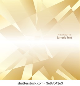 gold abstract background consisting of Lowpoly