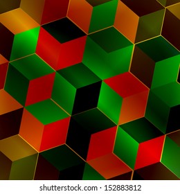 Gold abstract background / vector illustration / fractal abstract square / celebratory background
