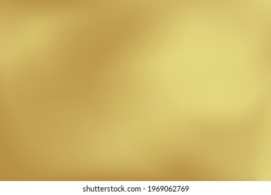 Gold abstract blurred gradient background, luxury backdrop. Vector illustration.