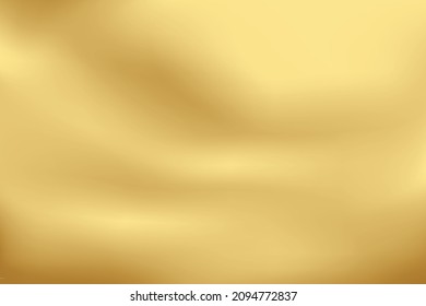 Gold abstract blurred gradient background. Vector illustration.