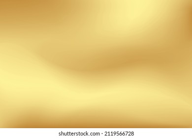 Gold abstract blurred gradient background. Vector illustration.