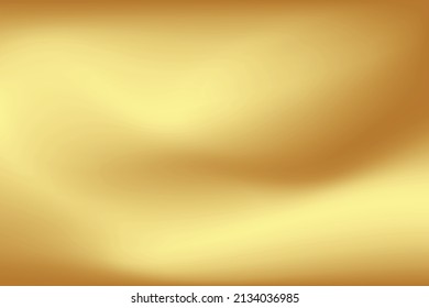 Gold abstract blurred gradient background. Vector illustration.