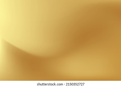 Gold abstract blurred gradient background. Vector illustration.