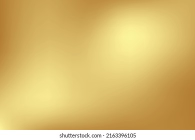 Gold abstract blurred gradient background. Vector illustration.