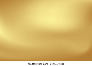 Gold abstract blurred gradient background. Vector illustration.