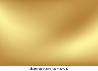 Gold abstract blurred gradient background. Vector illustration.