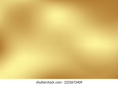 Gold abstract blurred gradient background. Vector illustration.