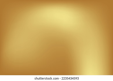 Gold abstract blurred gradient background. Vector illustration.