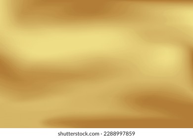 Gold abstract blurred gradient background. Vector illustration.